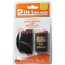 3.6V 2200 mAh rechargeable battery pack and back cover for PSP 2000 / 1000