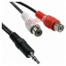 3.5mm stereo male to 2 RCA female adapter cable