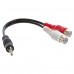 3.5mm stereo male to 2 RCA female adapter cable